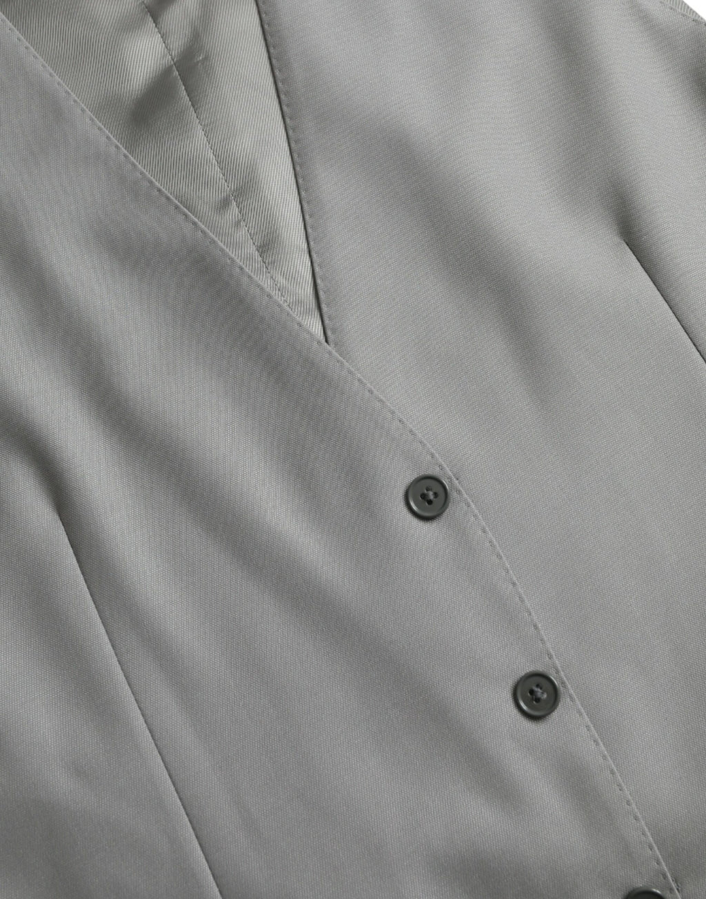 Gilet de costume Dolce & Gabbana en laine gris clair