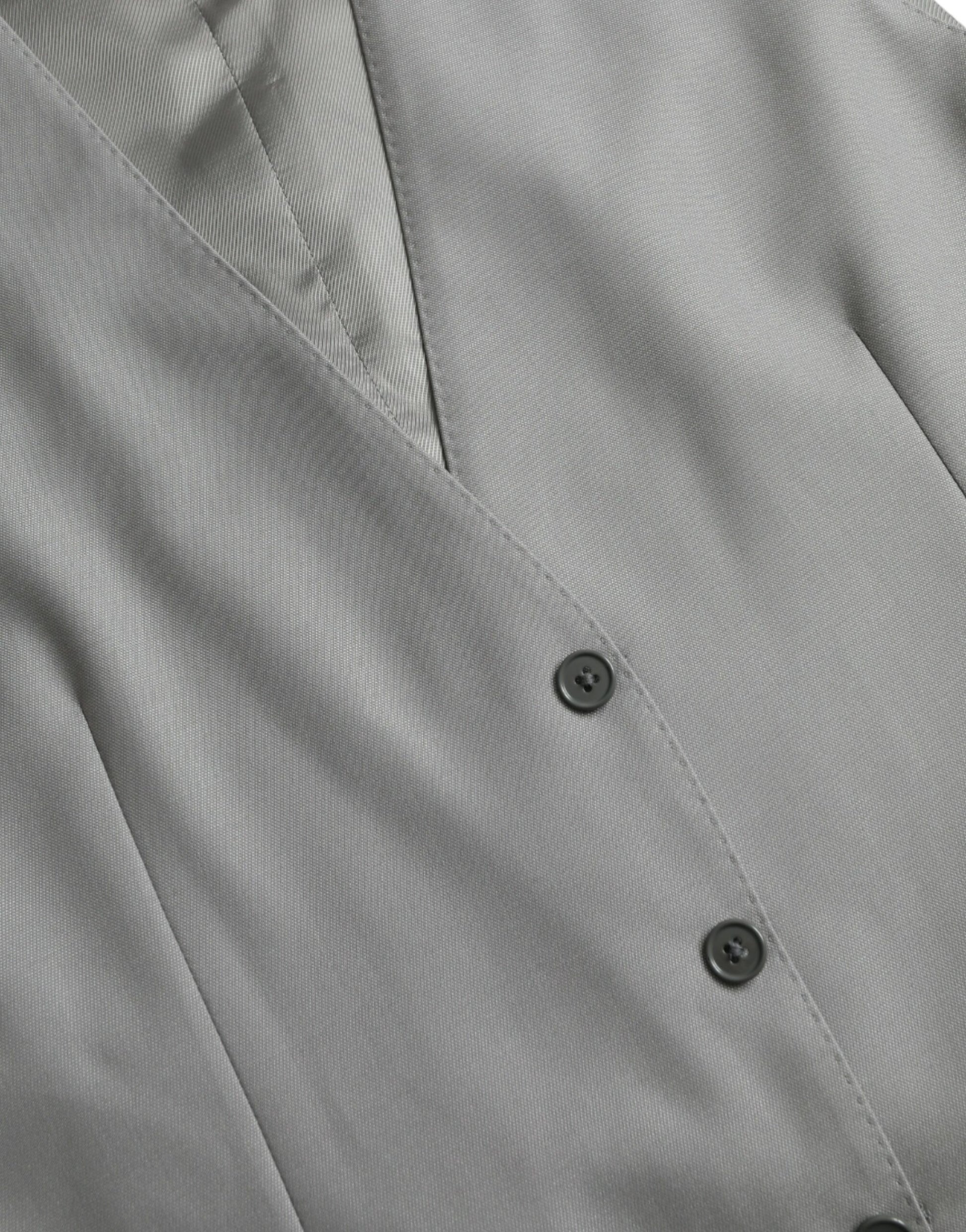 Gilet de costume Dolce & Gabbana en laine gris clair