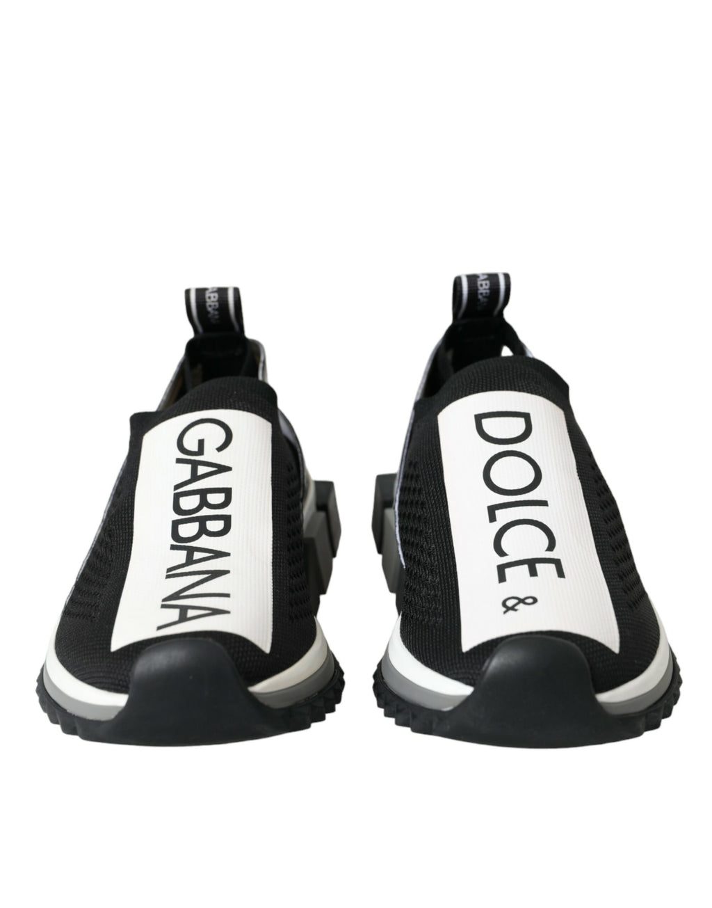 Chaussures Baskets Dolce & Gabbana Sorrento Noir Blanc à Enfiler
