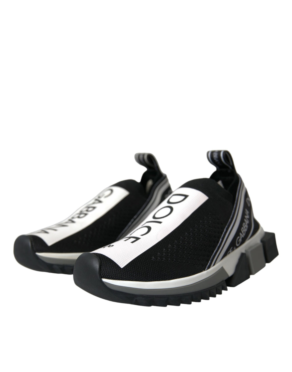Chaussures Baskets Dolce & Gabbana Sorrento Noir Blanc à Enfiler
