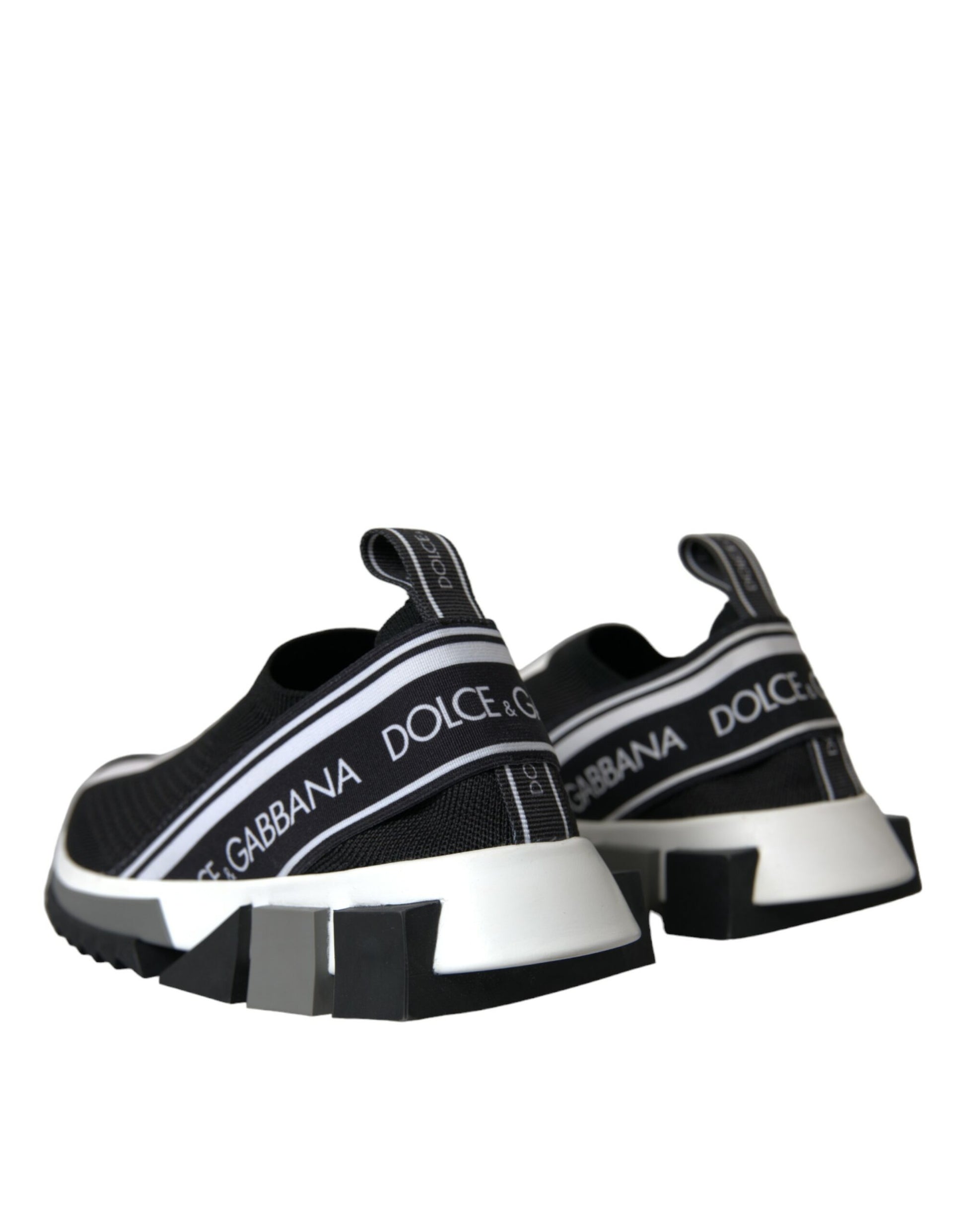 Chaussures Baskets Dolce & Gabbana Sorrento Noir Blanc à Enfiler