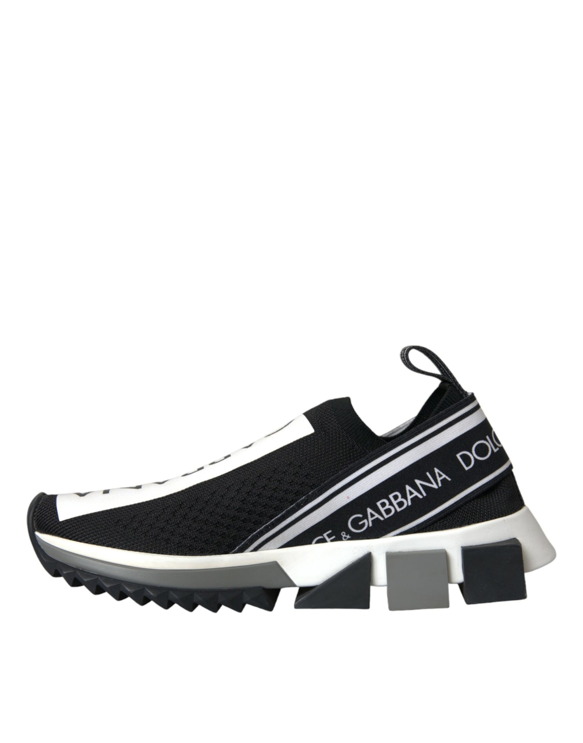 Chaussures Baskets Dolce & Gabbana Sorrento Noir Blanc à Enfiler