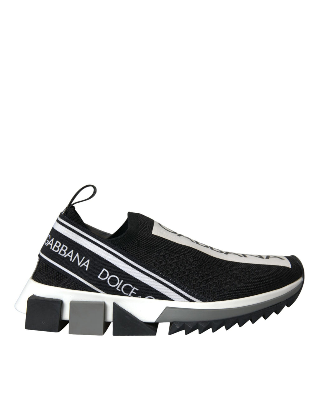 Chaussures Baskets Dolce & Gabbana Sorrento Noir Blanc à Enfiler
