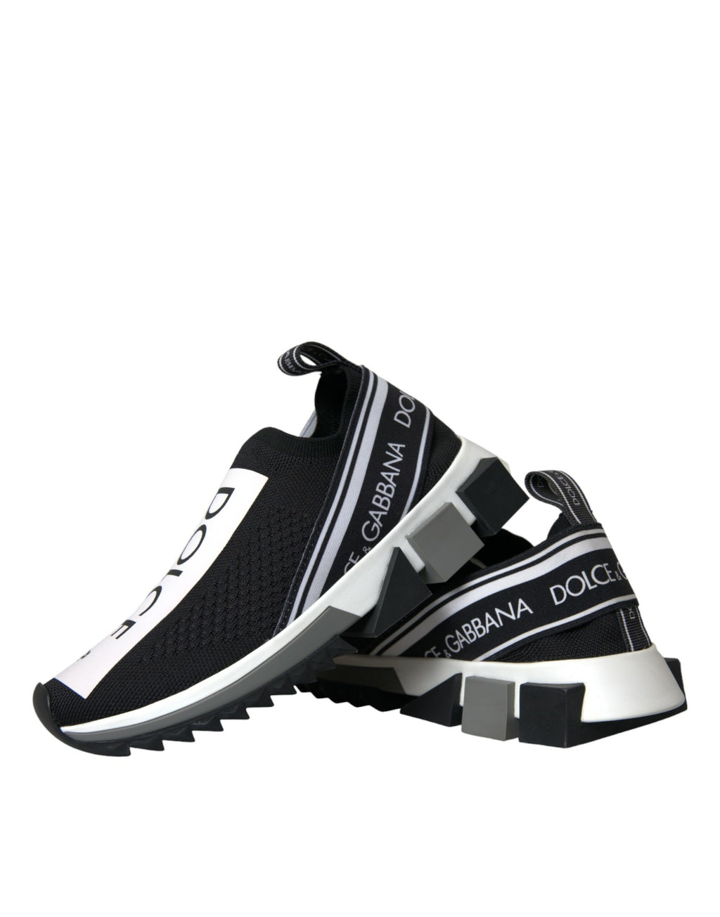 Chaussures Baskets Dolce & Gabbana Sorrento Noir Blanc à Enfiler