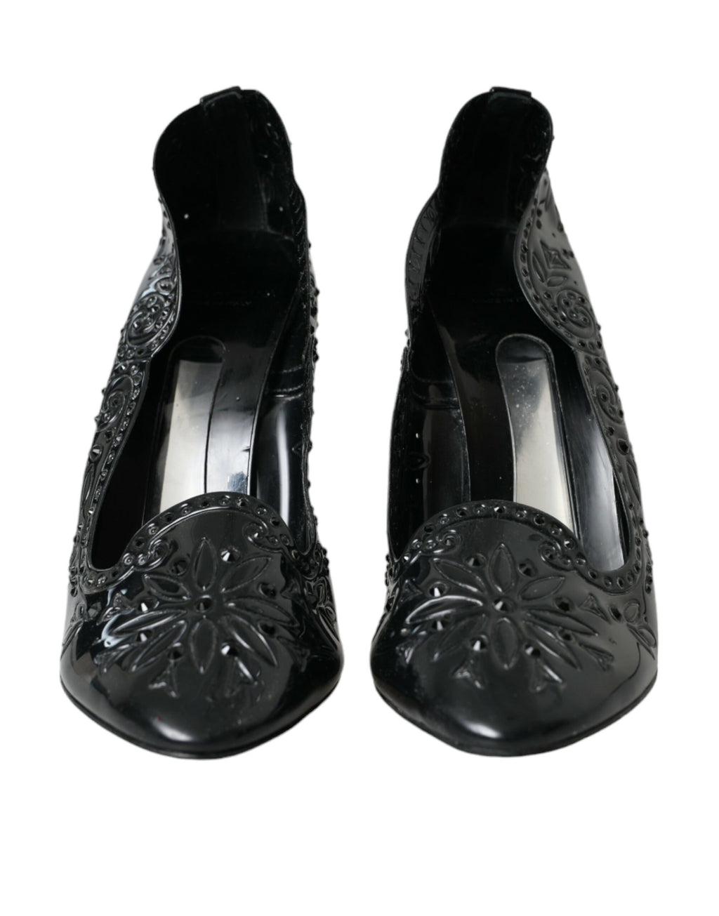 Chaussures à talons Dolce & Gabbana Cendrillon en cristal noir