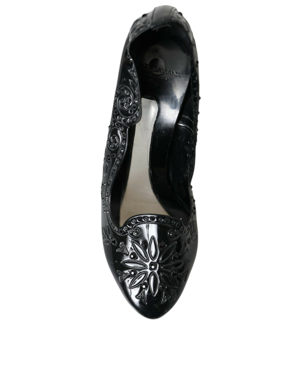 Chaussures à talons Dolce & Gabbana Cendrillon en cristal noir