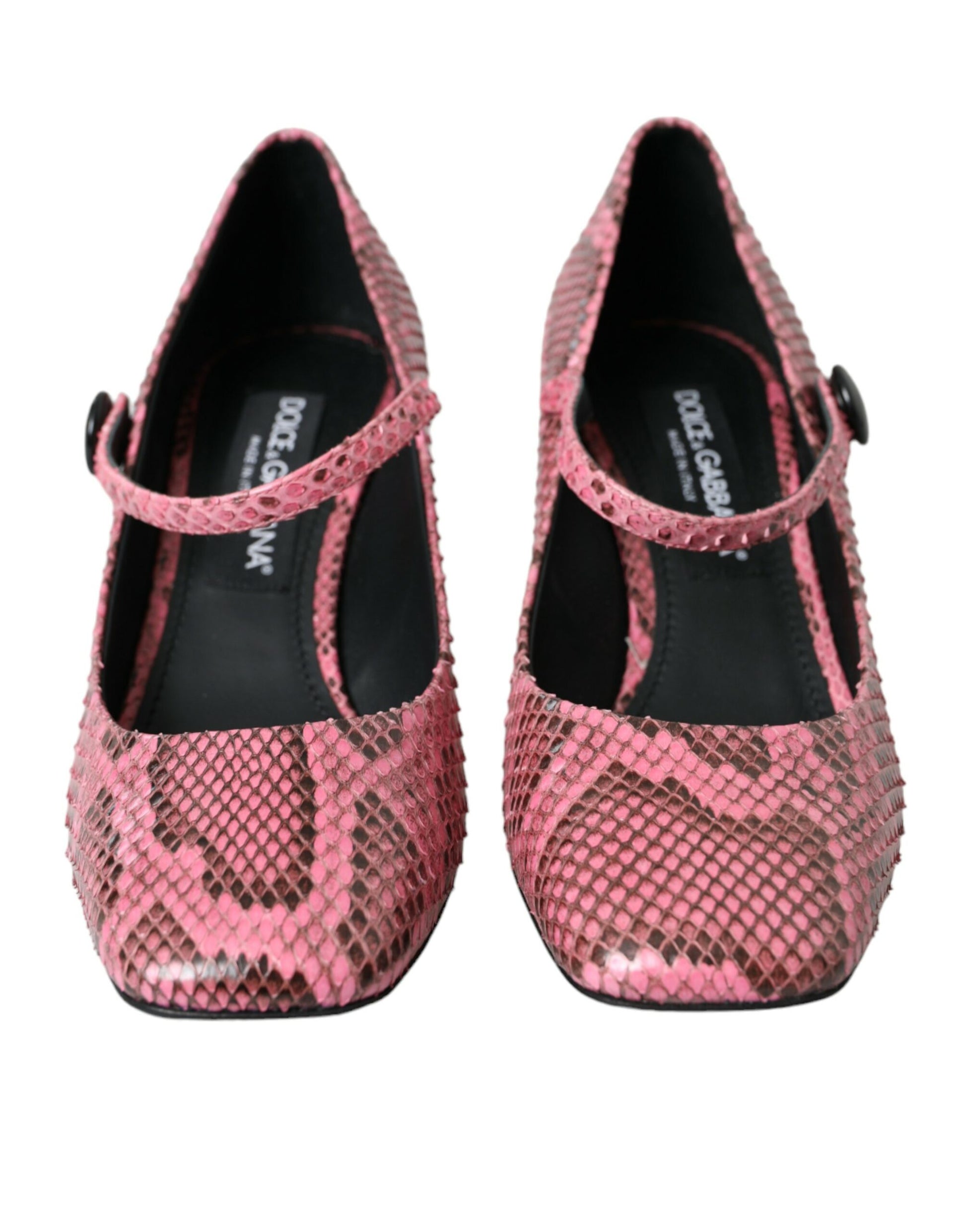Chaussures à talons Mary Jane Dolce & Gabbana en cuir de python rose