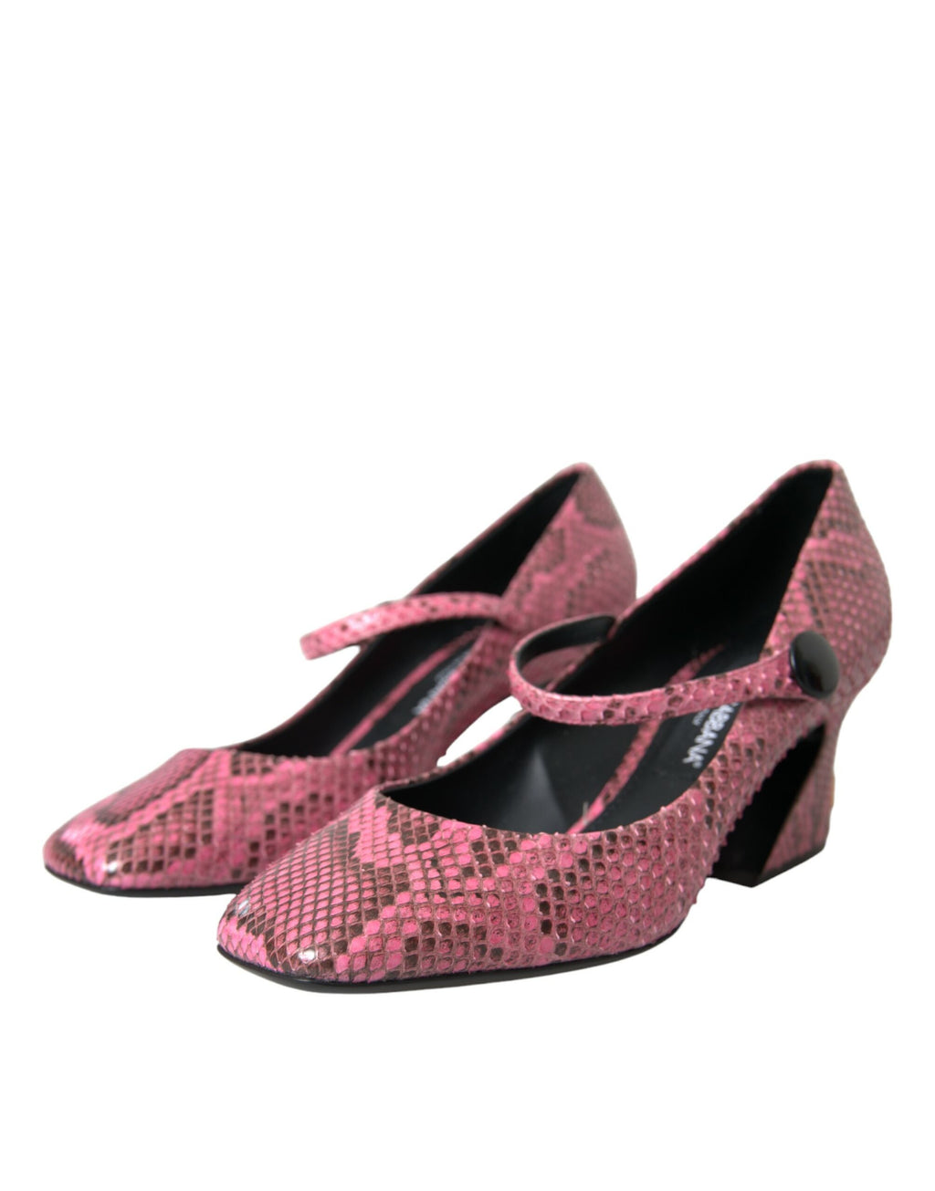 Chaussures à talons Mary Jane Dolce & Gabbana en cuir de python rose