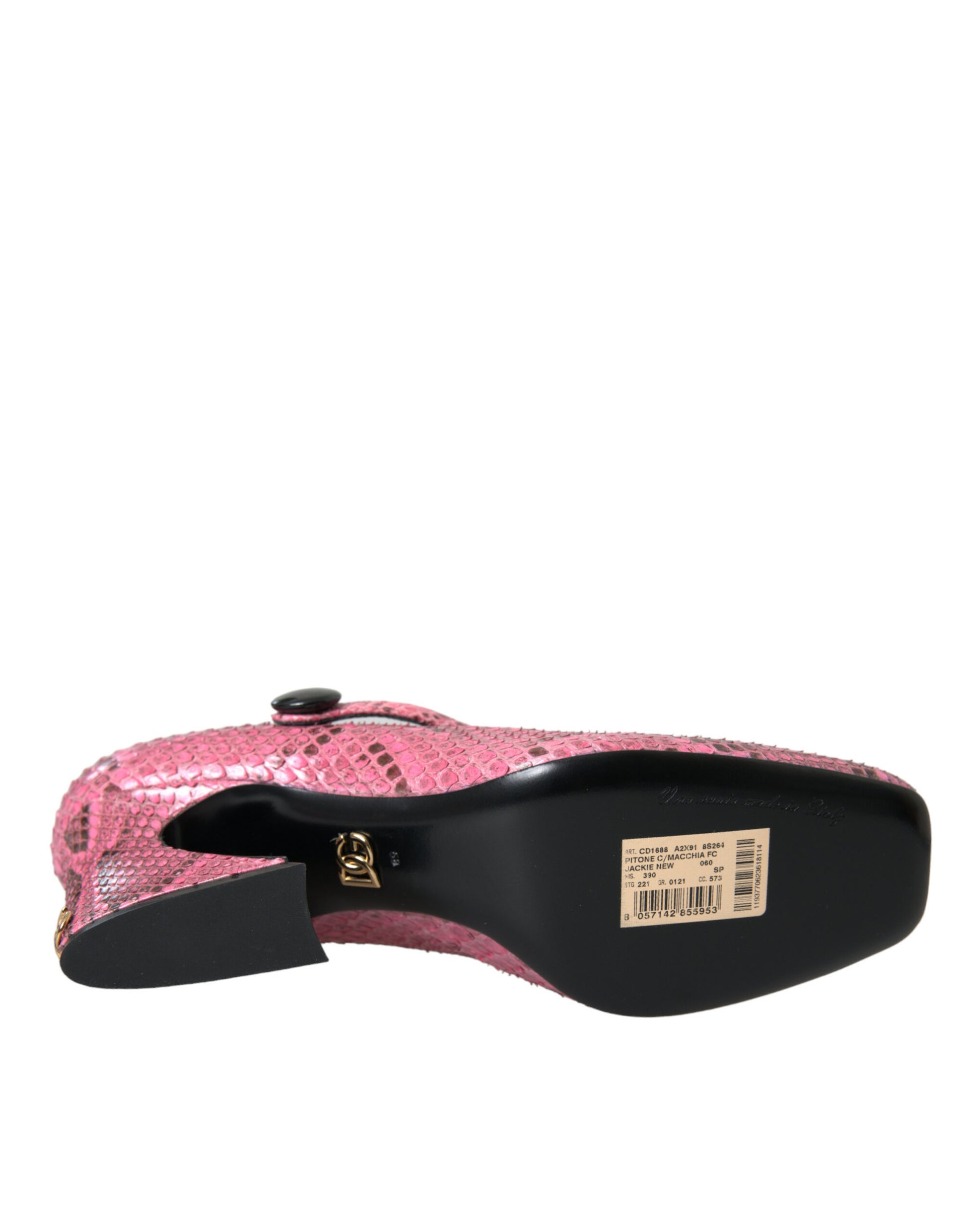 Chaussures à talons Mary Jane Dolce & Gabbana en cuir de python rose