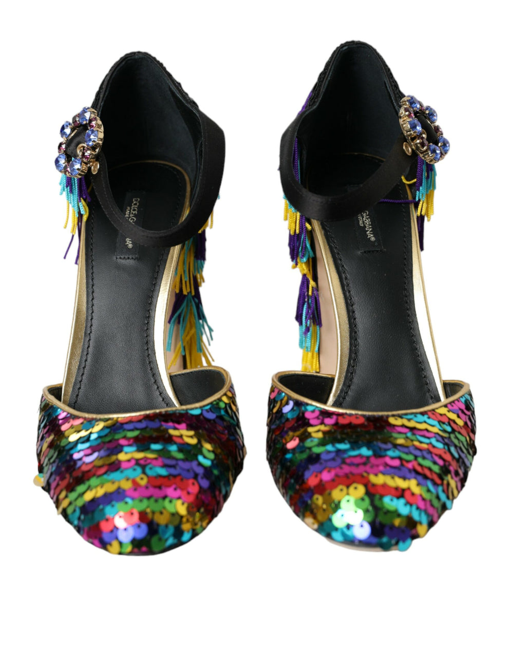 Chaussures Mary Jane à Paillettes Multicolores et Cristaux Dolce & Gabbana