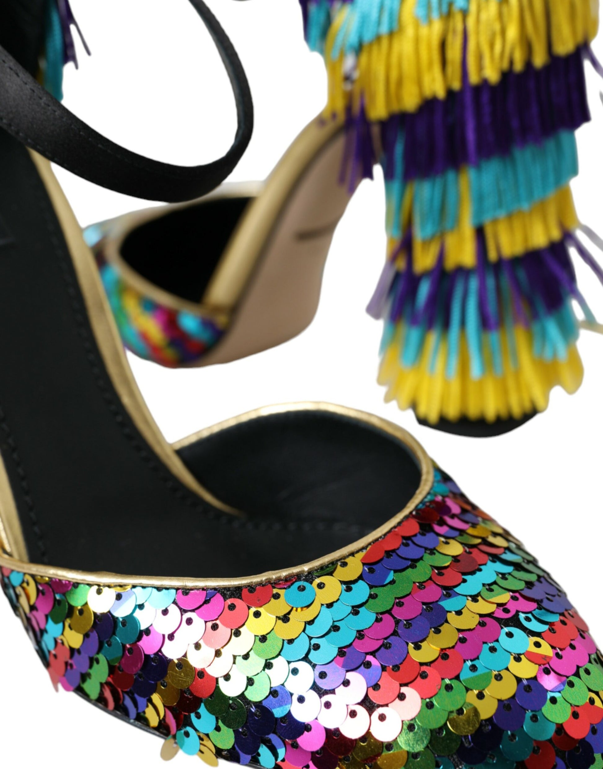 Chaussures Mary Jane à Paillettes Multicolores et Cristaux Dolce & Gabbana