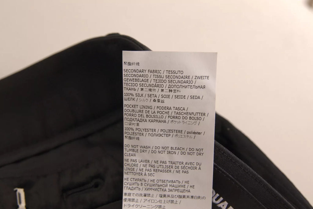 Pantalon Dsquared² noir en viscose taille haute super évasé