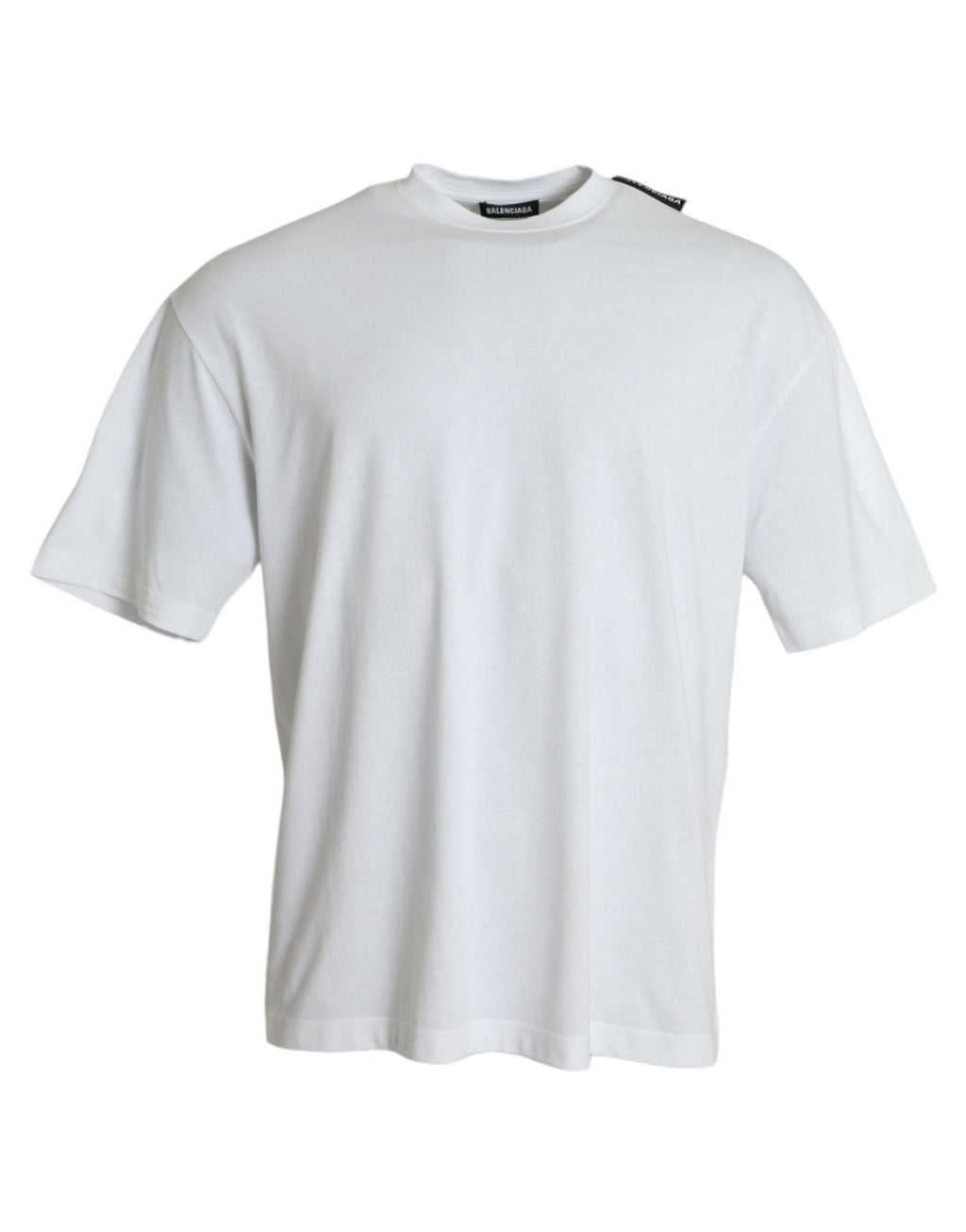 T-shirt Balenciaga en jersey de coton écru à col rond