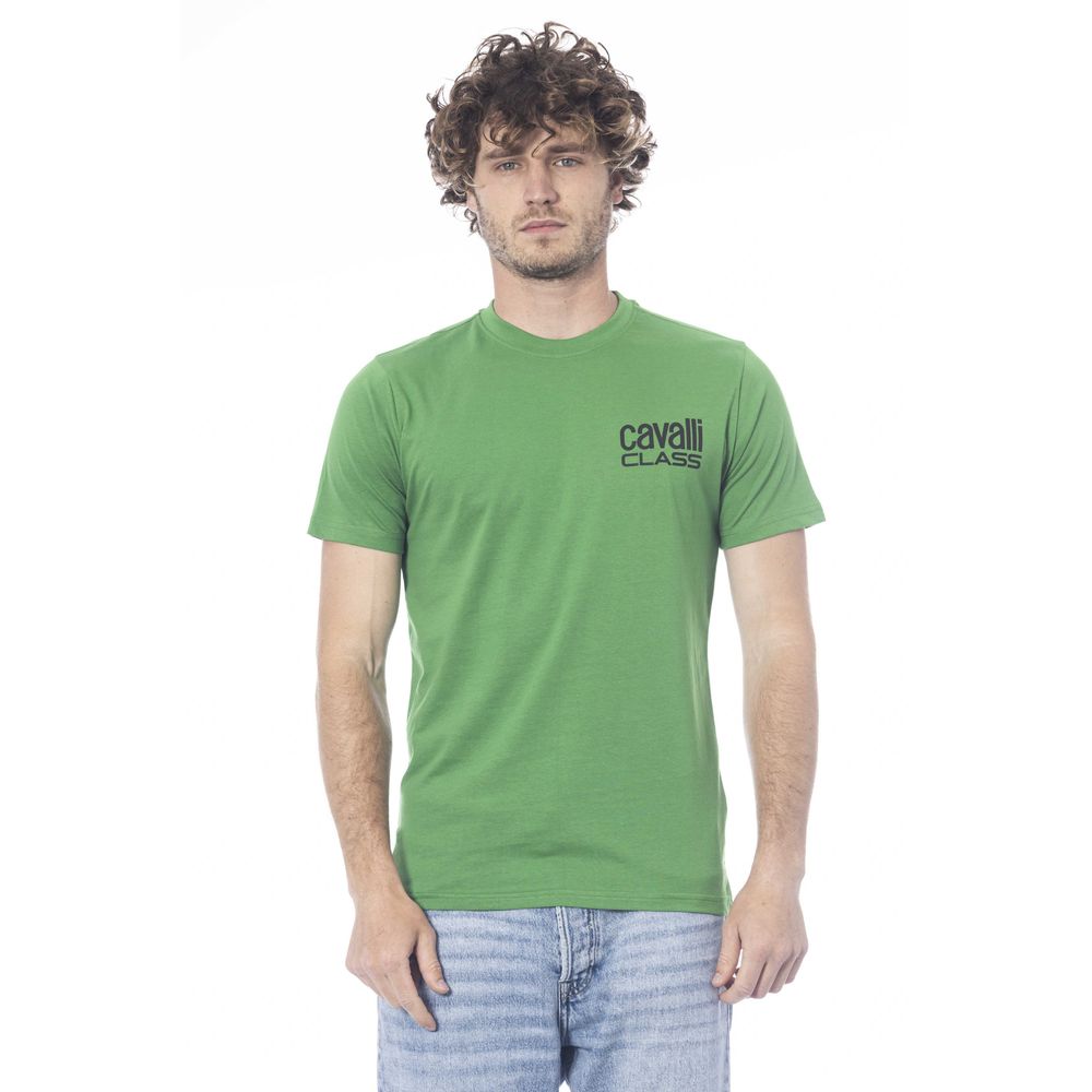 T-shirt homme Cavalli Class en coton vert