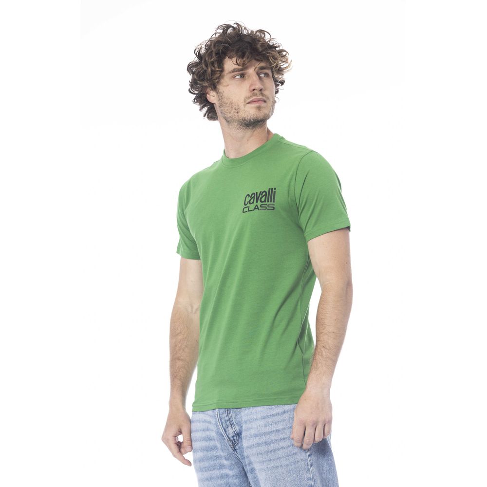 T-shirt homme Cavalli Class en coton vert