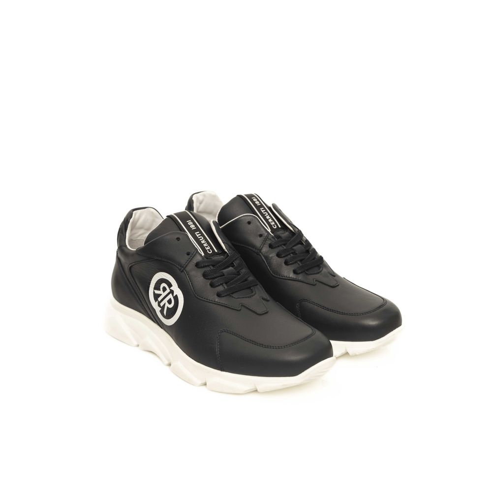 Baskets Cerruti 1881 bleues en cuir de vachette
