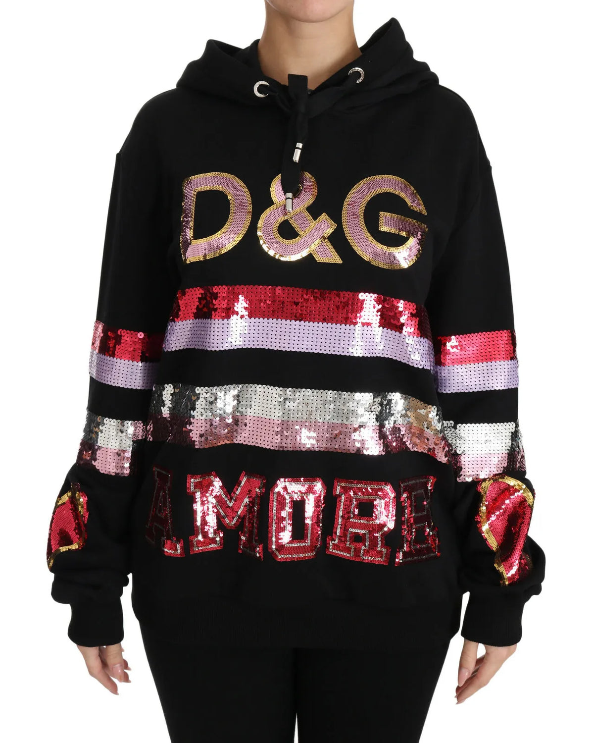 Pull à capuche à paillettes DG Dolce & Gabbana