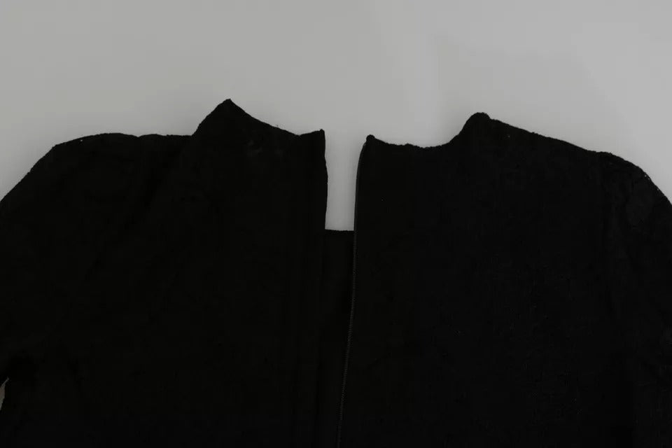 Chemisier Dolce & Gabbana en dentelle noire à manches longues (HAUT PERSONNEL)