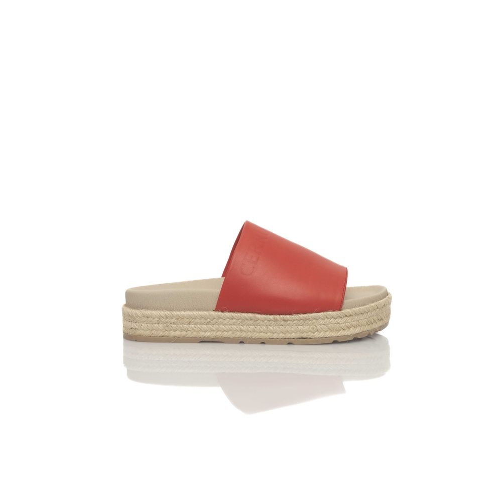 Sandale femme Cerruti 1881 en cuir de veau rouge