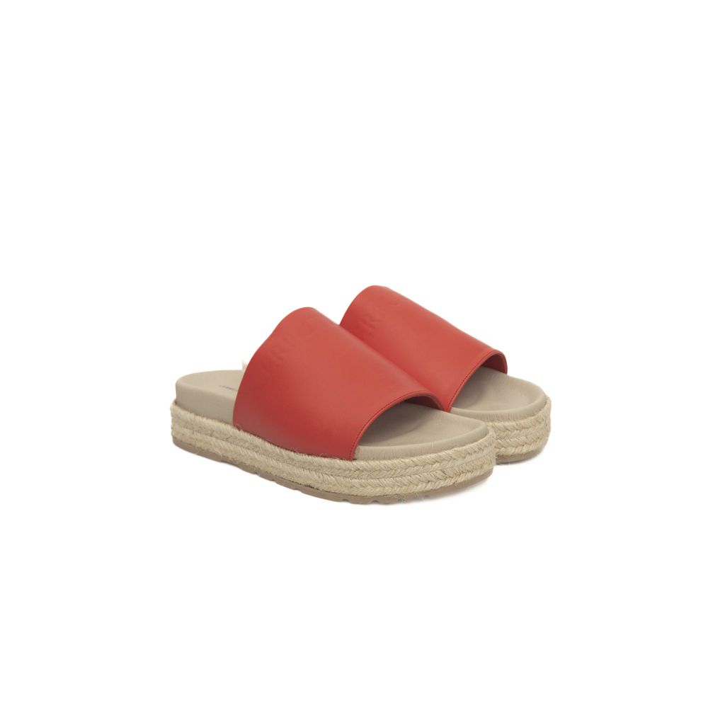 Sandale femme Cerruti 1881 en cuir de veau rouge