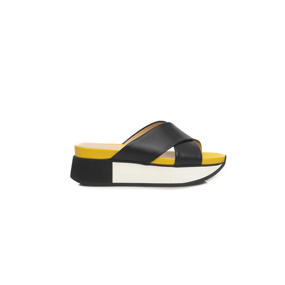 Sandale Cerruti 1881 noire en veau pour femme