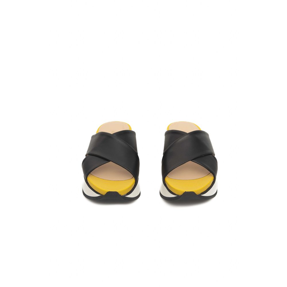 Sandale Cerruti 1881 noire en veau pour femme