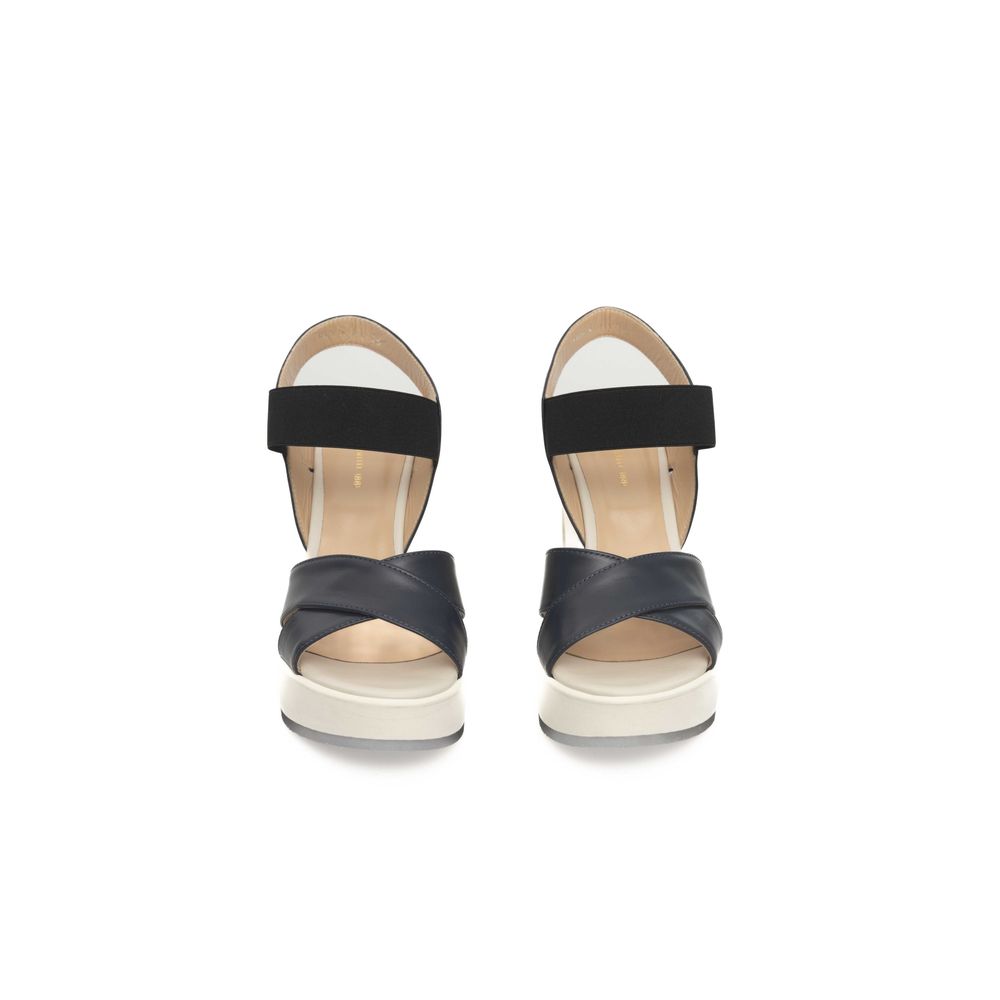 Sandale femme Cerruti 1881 en cuir de veau bleu
