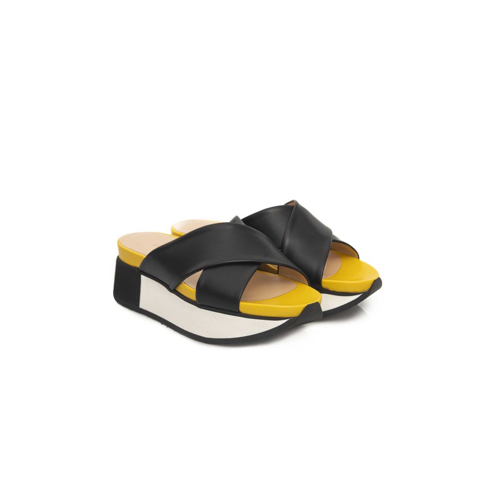 Sandale Cerruti 1881 noire en veau pour femme