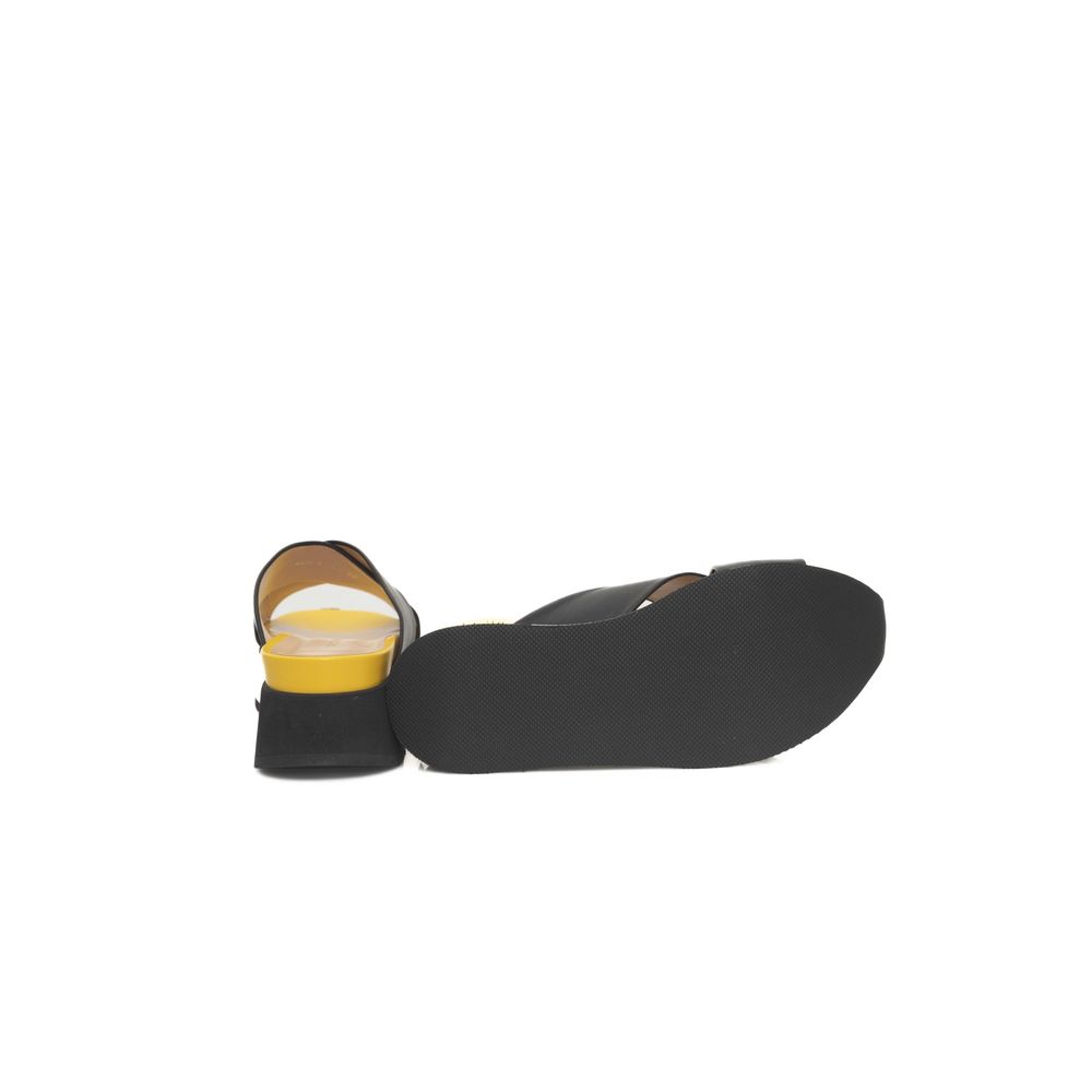 Sandale Cerruti 1881 noire en veau pour femme