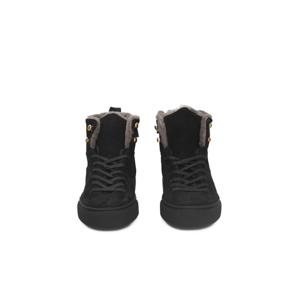 Baskets Femme en Cuir de Vachette Noir Cerruti 1881