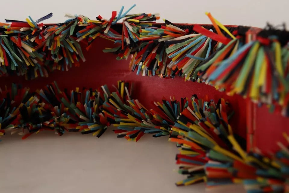 Ceinture large Dolce & Gabbana multicolore à motif floral Carretto