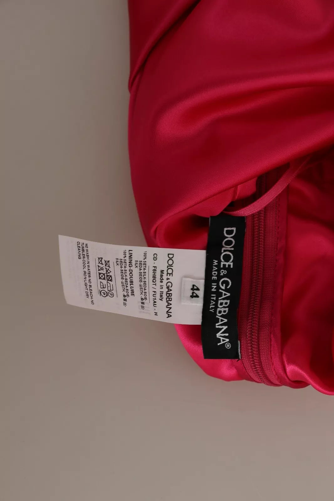 Robe Midi Rose Fushia Ajustée Asymétrique à Une Épaule Dolce & Gabbana