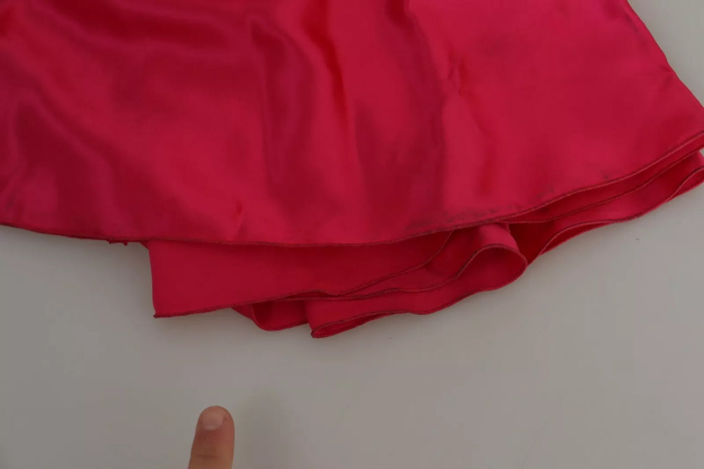 Robe Midi Rose Fushia Ajustée Asymétrique à Une Épaule Dolce & Gabbana