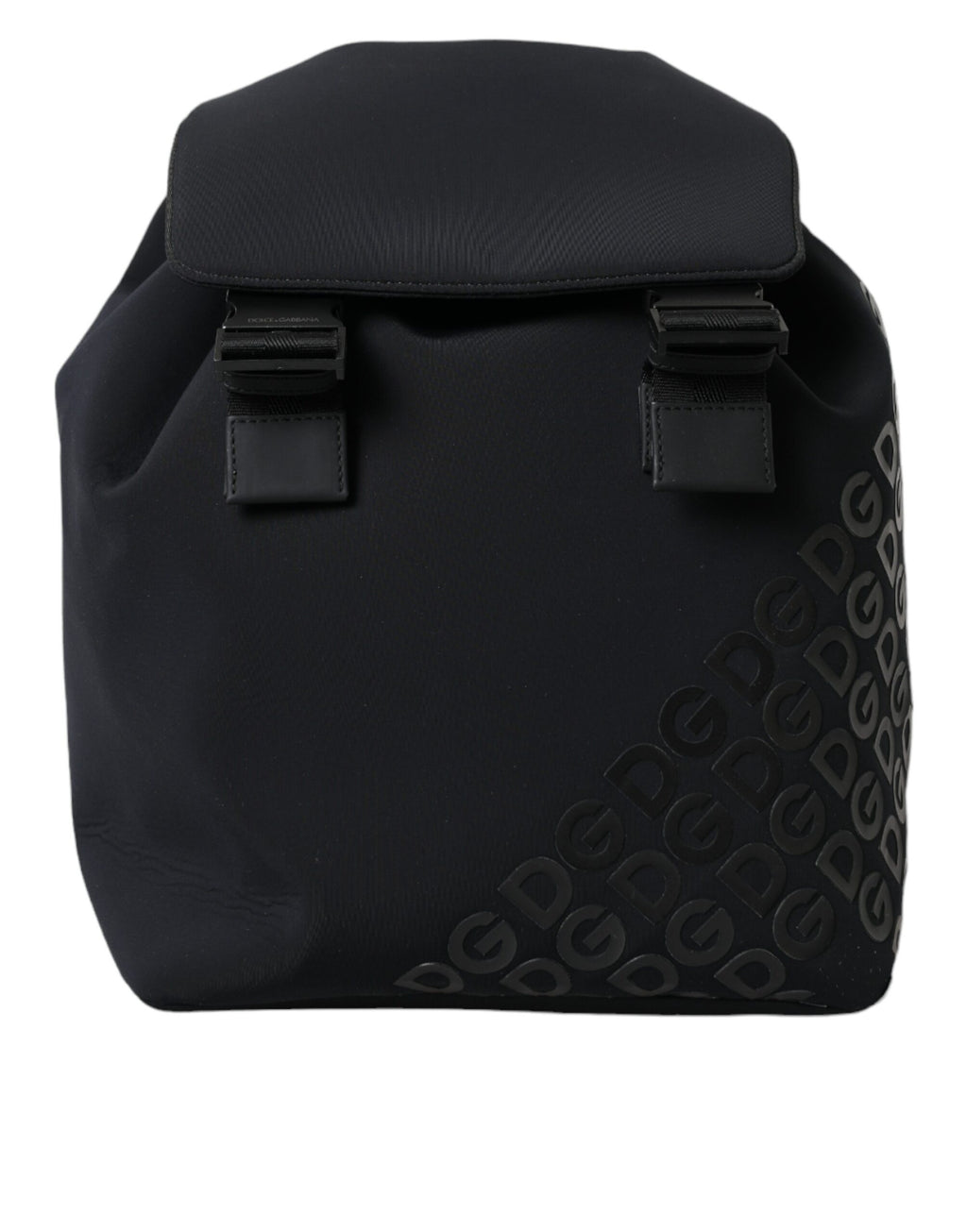 Sac à dos d'école Dolce & Gabbana noir en néoprène et nylon avec logo DG