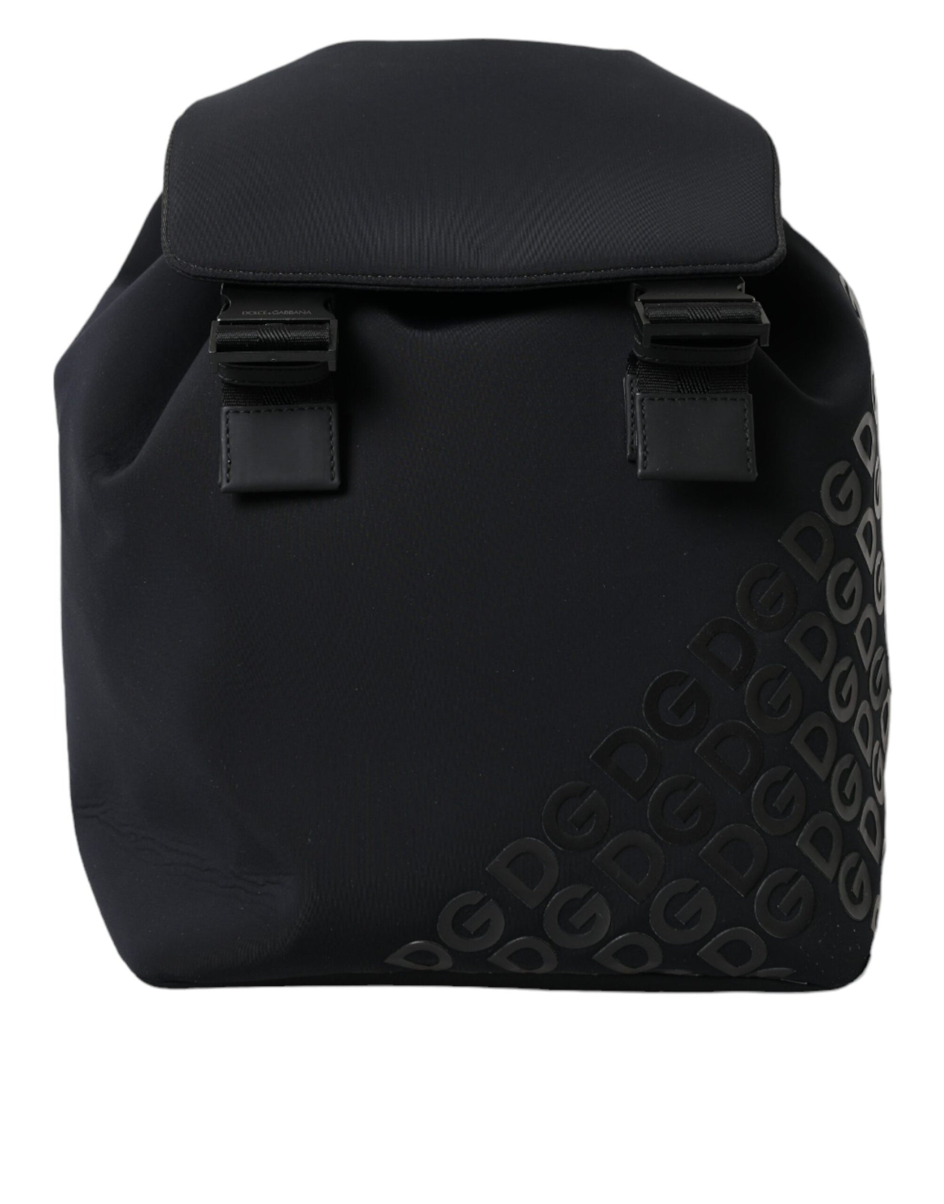 Sac à dos d'école Dolce & Gabbana noir en néoprène et nylon avec logo DG