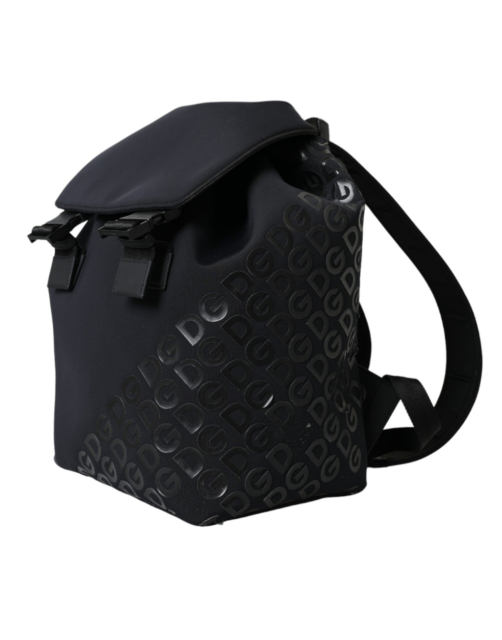 Sac à dos d'école Dolce & Gabbana noir en néoprène et nylon avec logo DG