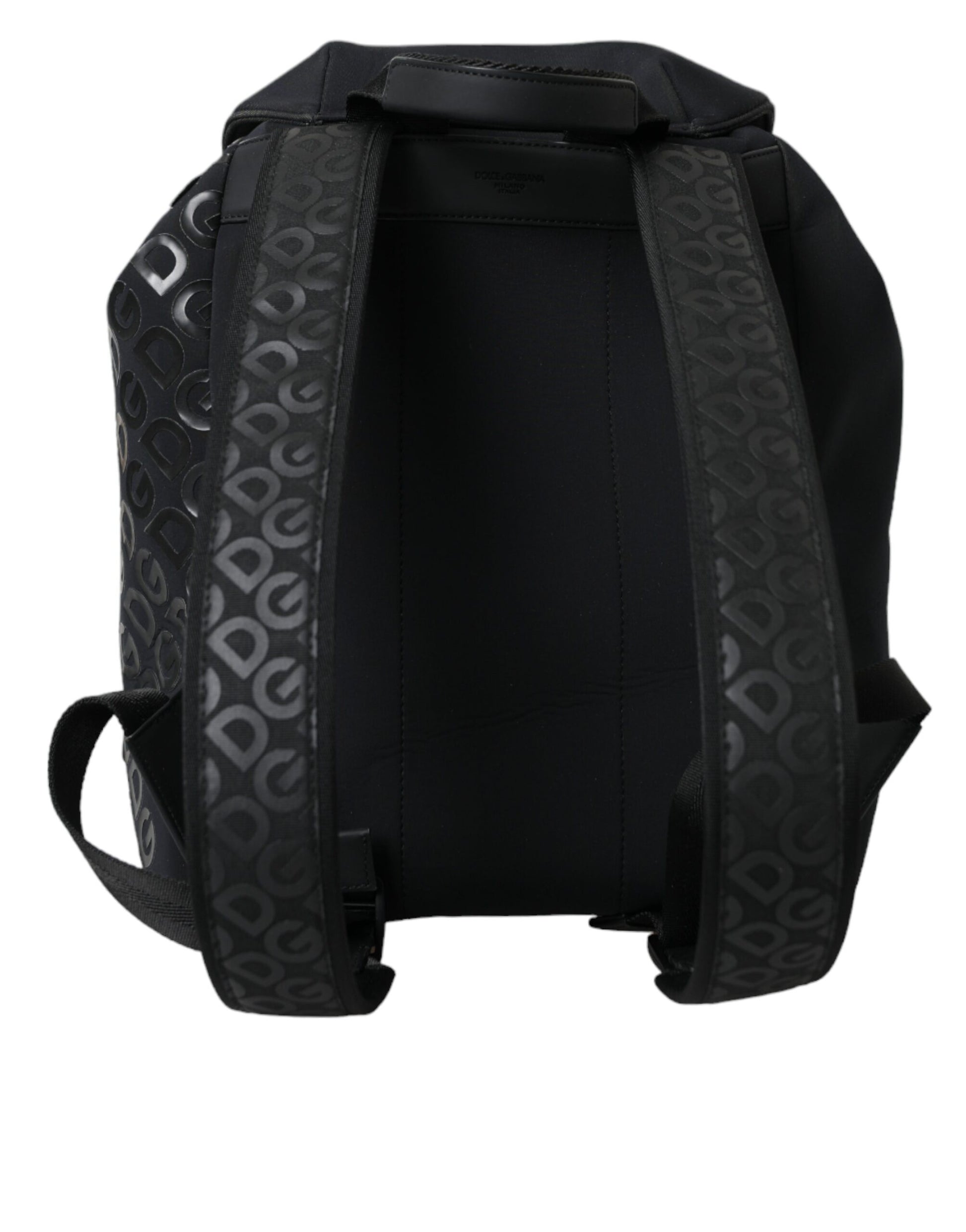 Sac à dos d'école Dolce & Gabbana noir en néoprène et nylon avec logo DG