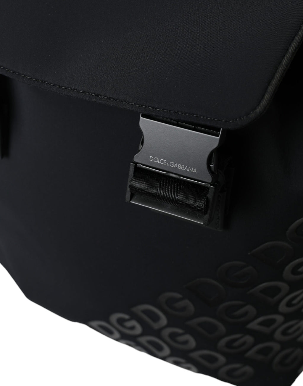 Sac à dos d'école Dolce & Gabbana noir en néoprène et nylon avec logo DG