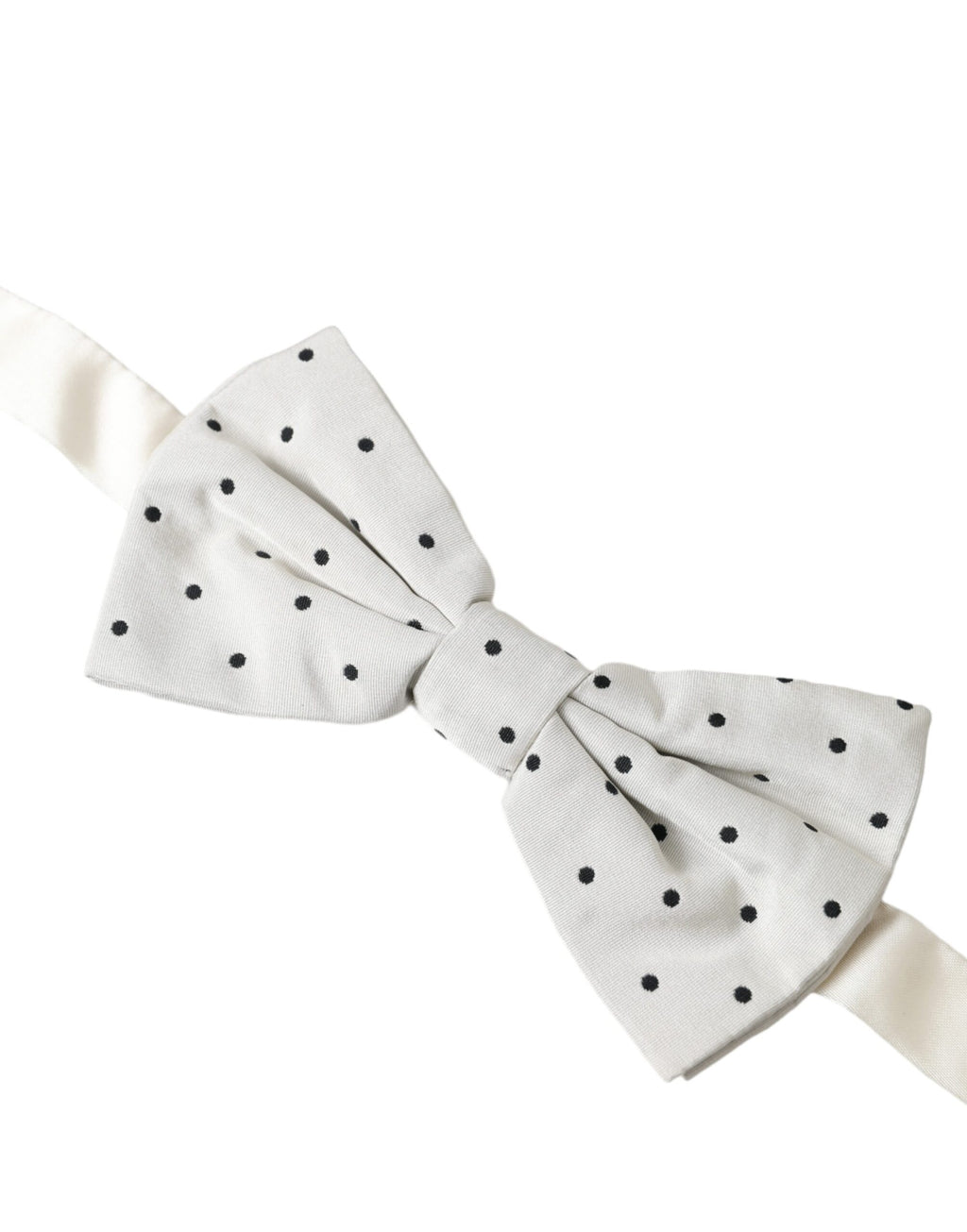 Nœud Papillon Dolce & Gabbana Homme en Polyester Blanc à Pois Noirs