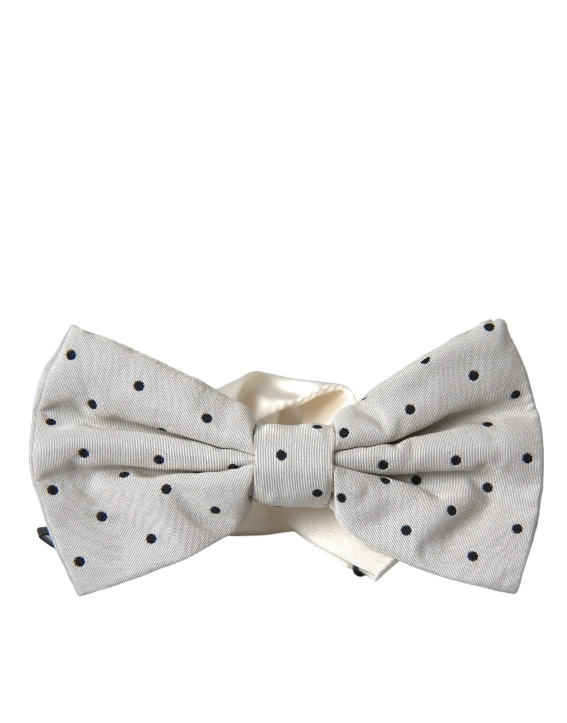 Nœud Papillon Dolce & Gabbana Homme en Polyester Blanc à Pois Noirs