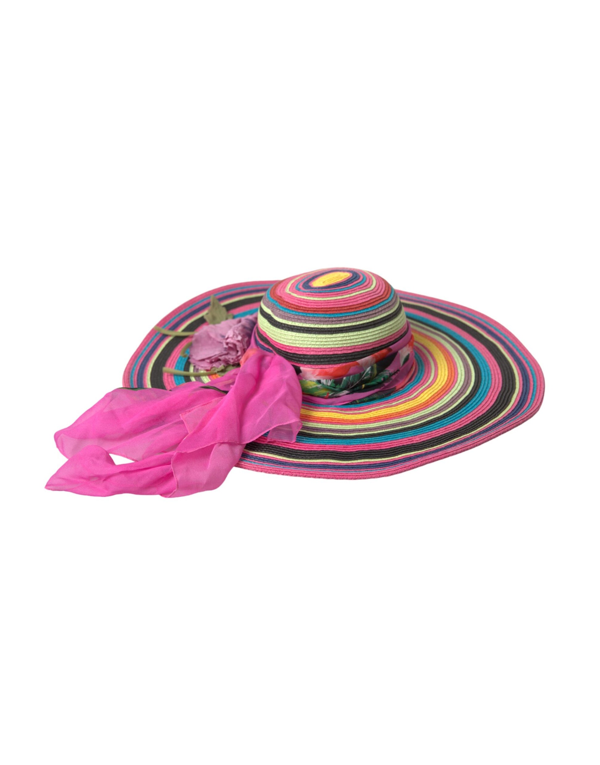 Chapeau souple à large bord multicolore Dolce & Gabbana