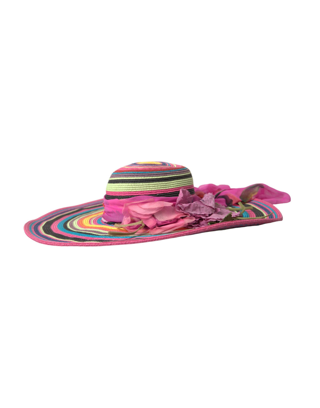 Chapeau souple à large bord multicolore Dolce & Gabbana