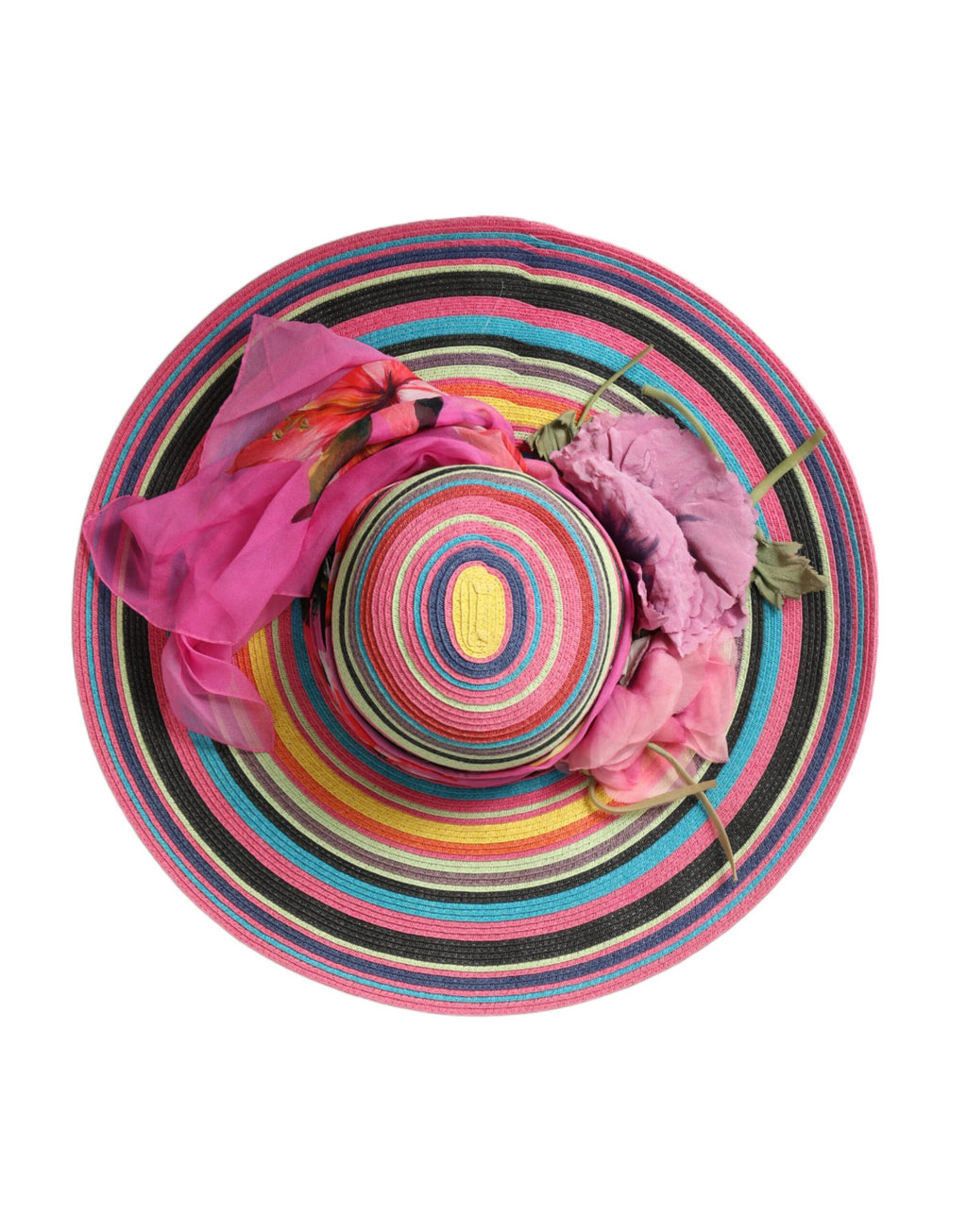 Chapeau souple à large bord multicolore Dolce & Gabbana