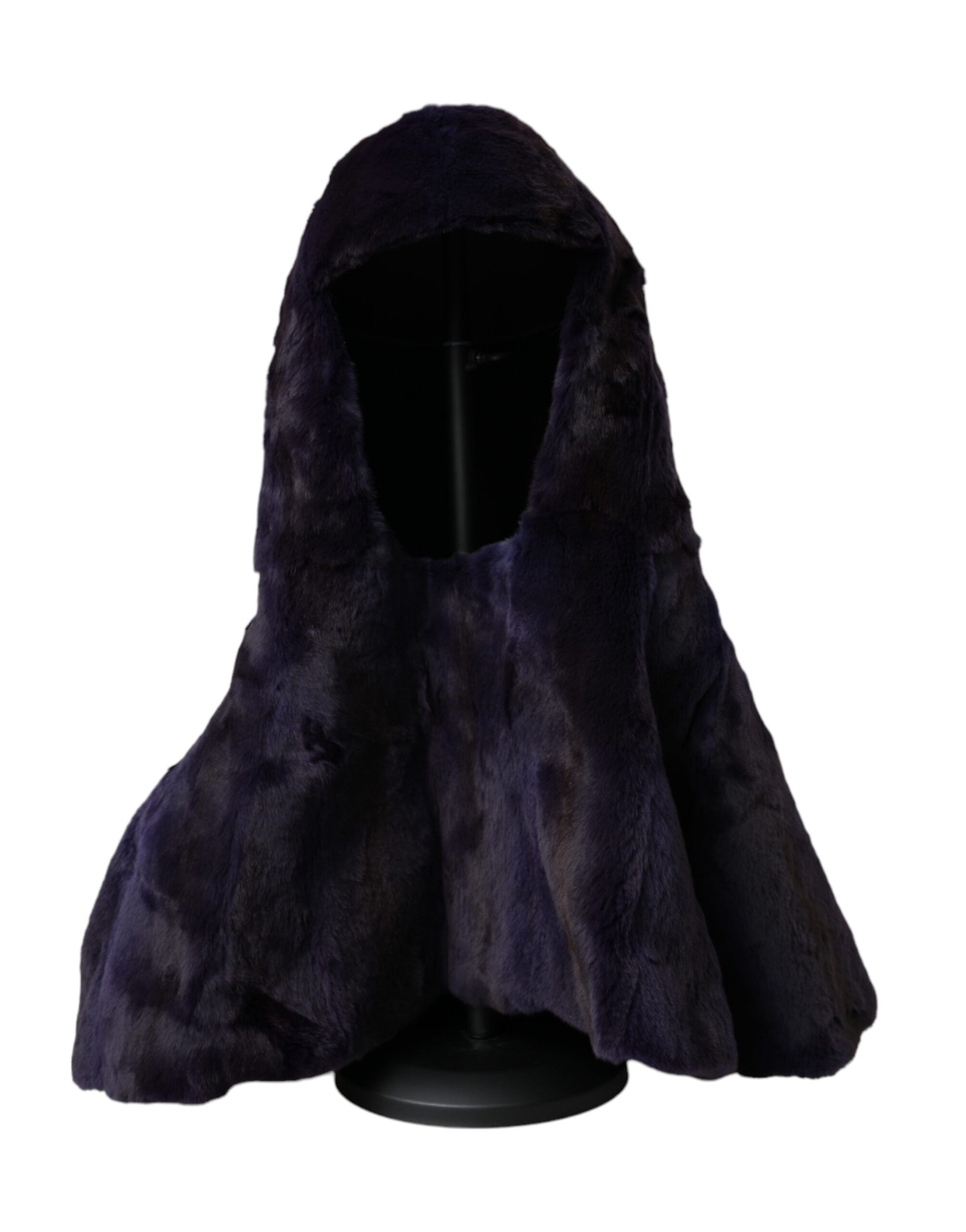 Bonnet Dolce & Gabbana en fourrure de martre noire, style bandeau intégral
