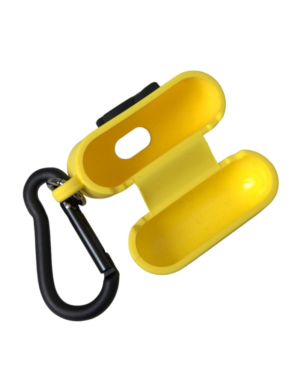 Étui AirPods Dolce & Gabbana en silicone jaune gaufré logo