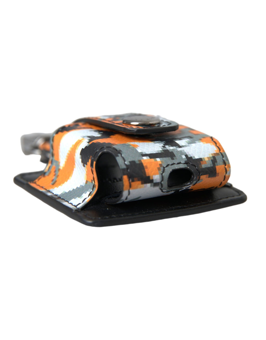 Étui AirPods Dolce & Gabbana en Cuir Imprimé Camouflage Multicolore avec Logo Métal