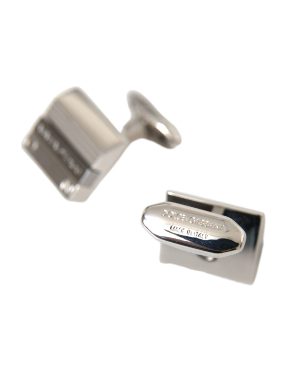Dolce &amp; Gabbana Manschettenknöpfe mit DG-Logo aus versilbertem Metall und Messing