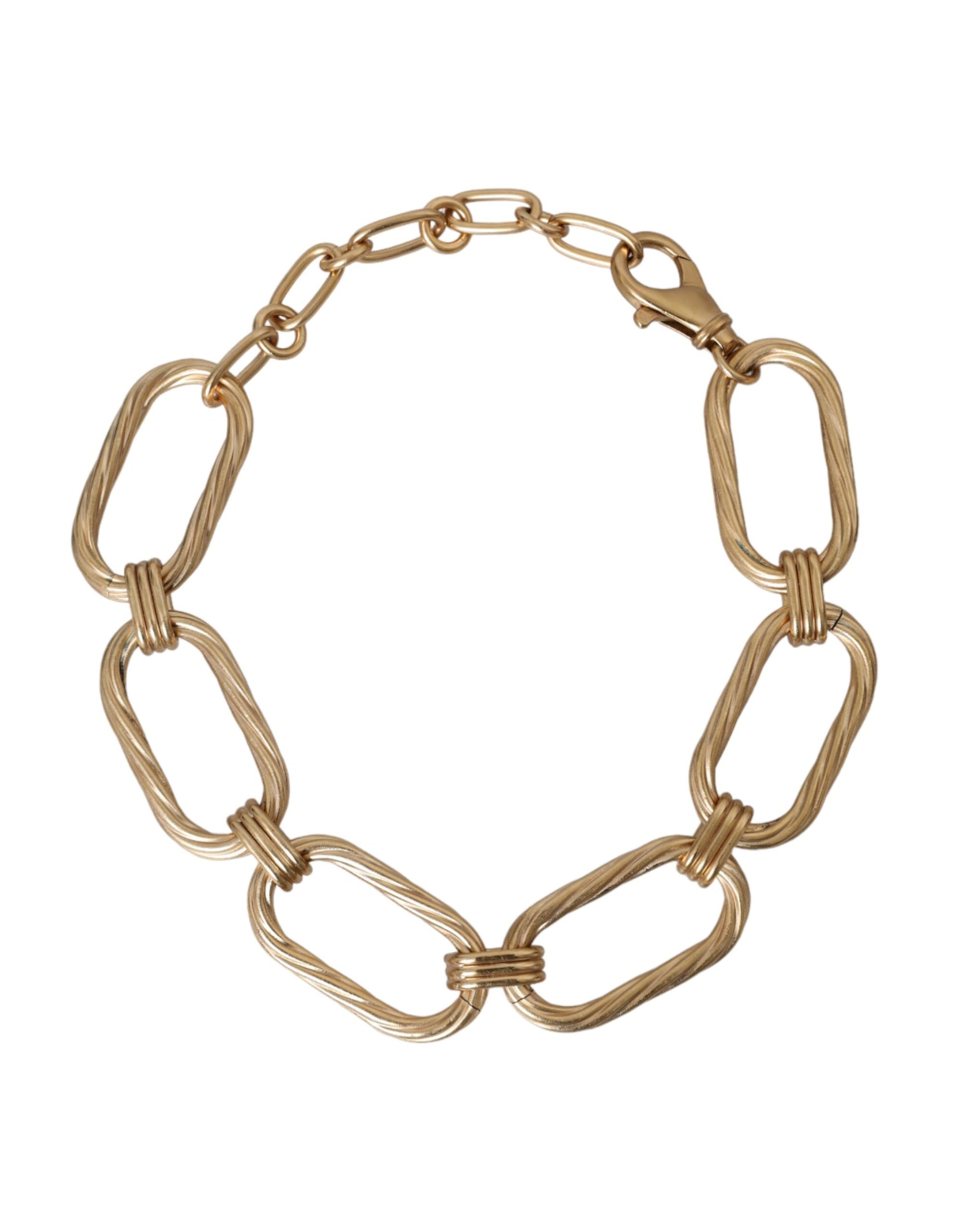 Collier à maillons larges en laiton doré Dolce & Gabbana