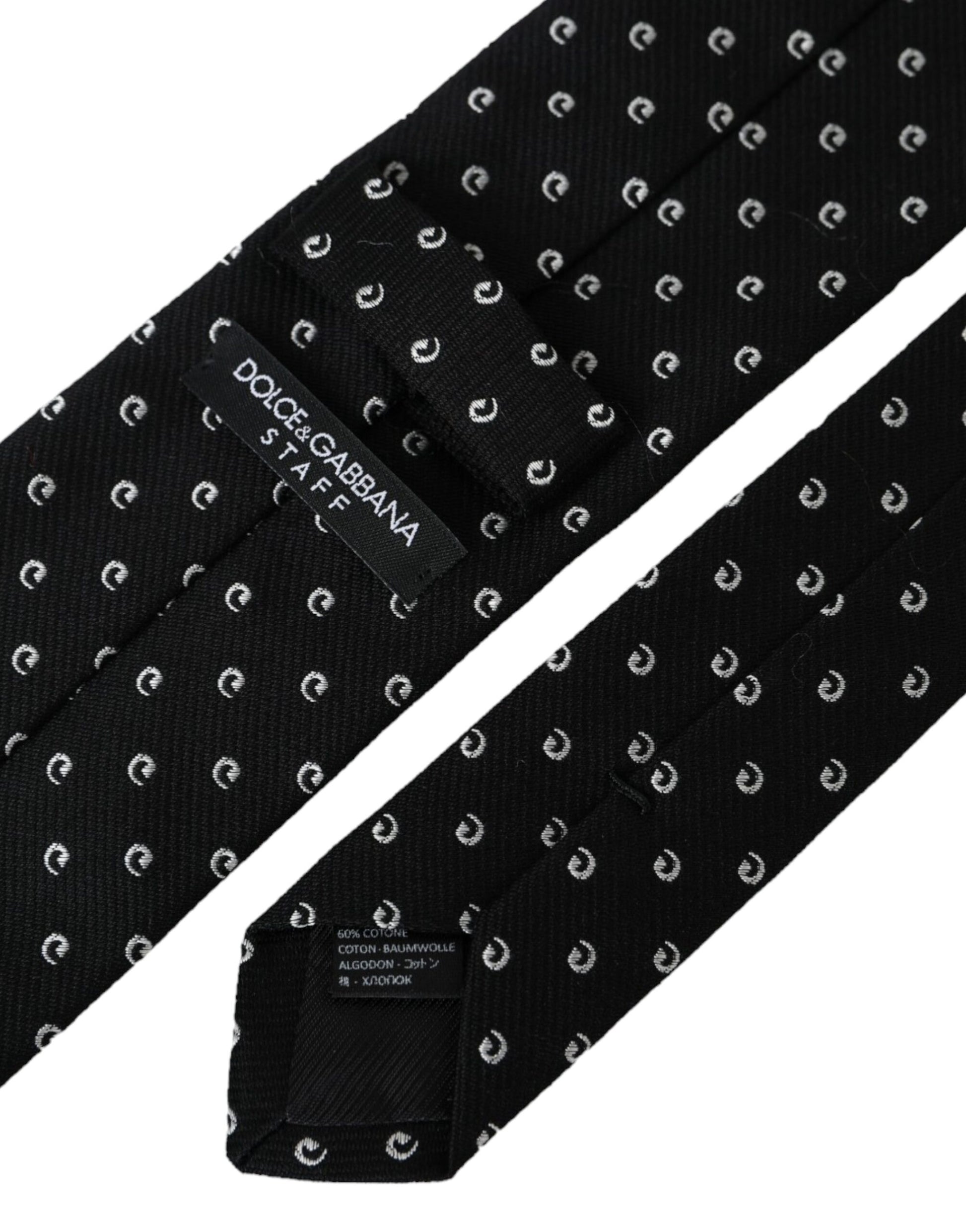 Dolce & Gabbana Coton mélangé noir avec logo et lien ajustable