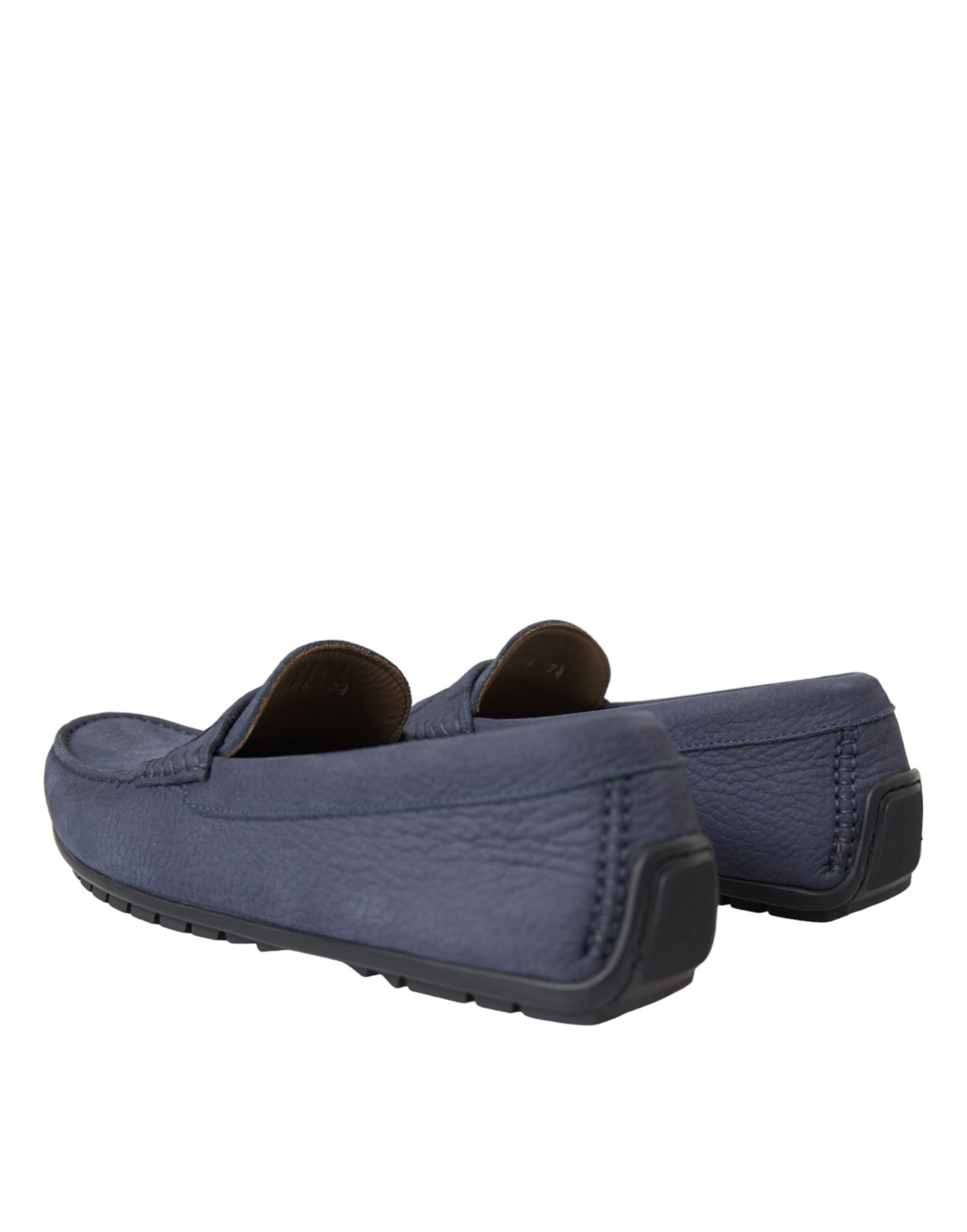 Chaussures Mocassins à Enfiler en Cuir de Veau Bleu Dolce & Gabbana